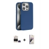 MARSİLYAN™- iPhone 14 Pro Max Kılıf Zirve Modern Prime - Siyah Bilvis 3D Mat Cam Ekran Koruyucu + Bilvis Titan Kamera Lens - DNMR