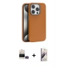 MARSİLYAN™- iPhone 14 Pro Max Kılıf Zirve Modern Prime - Siyah Bilvis 3D Mat Cam Ekran Koruyucu + Bilvis Titan Kamera Lens - GD