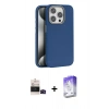 MARSİLYAN™- iPhone 14 Pro Max Kılıf Zirve Modern Prime - Siyah Bilvis 5in1 3D Magic Cam Ekran Koruyucu + Bilvis Titan Kamera Lens - SH