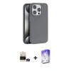 MARSİLYAN™- iPhone 14 Pro Max Kılıf Zirve Modern Prime - Siyah Bilvis 5in1 3D Magic Cam Ekran Koruyucu + Bilvis Titan Kamera Lens - GS