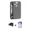 MARSİLYAN™- iPhone 14 Pro Max Kılıf Zirve Modern Prime - Siyah Bilvis 5in1 3D Magic Cam Ekran Koruyucu + Raze Metal Kamera Lens - GD