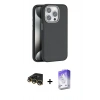 MARSİLYAN™- iPhone 14 Pro Max Kılıf Zirve Modern Prime - Siyah Bilvis 5in1 3D Magic Cam Ekran Koruyucu + Raze Metal Kamera Lens - GD
