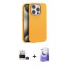 MARSİLYAN™- iPhone 14 Pro Max Kılıf Zirve Modern Prime - Siyah Bilvis 5in1 5D Magic Hayalet Cam Ekran Koruyucu + Bilvis Titan Kamera Lens - DNMR
