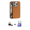 MARSİLYAN™- iPhone 14 Pro Max Kılıf Zirve Modern Prime - Siyah Bilvis 5in1 5D Magic Hayalet Cam Ekran Koruyucu + Bilvis Titan Kamera Lens - SH