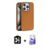 MARSİLYAN™- iPhone 14 Pro Max Kılıf Zirve Modern Prime - Siyah Bilvis 5in1 5D Magic Hayalet Cam Ekran Koruyucu + PVD Metal Kamera Lens - TU