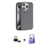 MARSİLYAN™- iPhone 14 Pro Max Kılıf Zirve Modern Prime - Siyah Bilvis 5in1 5D Magic Hayalet Cam Ekran Koruyucu + Bilvis Titan Kamera Lens - DNMR