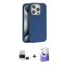 MARSİLYAN™- iPhone 14 Pro Max Kılıf Zirve Modern Prime - Siyah Bilvis 5in1 5D Magic Hayalet Cam Ekran Koruyucu + Bilvis Titan Kamera Lens - DNMR