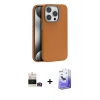 MARSİLYAN™- iPhone 14 Pro Max Kılıf Zirve Modern Prime - Siyah Bilvis 5in1 5D Magic Hayalet Cam Ekran Koruyucu + Bilvis Titan Kamera Lens - GD