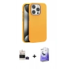 MARSİLYAN™- iPhone 14 Pro Max Kılıf Zirve Modern Prime - Siyah Bilvis 5in1 5D Magic Hayalet Cam Ekran Koruyucu + Bilvis Titan Kamera Lens - SH