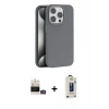MARSİLYAN™- iPhone 14 Pro Max Kılıf Zirve Modern Prime - Siyah Bilvis Hayalet Cam Ekran Koruyucu + Bilvis Titan Kamera Lens - GD