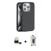 MARSİLYAN™- iPhone 14 Pro Max Kılıf Zirve Modern Prime - Siyah Bilvis Hayalet Cam Ekran Koruyucu + Bilvis Titan Kamera Lens - GD