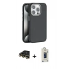 MARSİLYAN™- iPhone 14 Pro Max Kılıf Zirve Modern Prime - Siyah Bilvis Hayalet Cam Ekran Koruyucu + Raze Metal Kamera Lens - GD