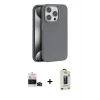 MARSİLYAN™- iPhone 14 Pro Max Kılıf Zirve Modern Prime - Siyah Bilvis Hayalet Cam Ekran Koruyucu + Bilvis Titan Kamera Lens - SH