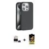 MARSİLYAN™- iPhone 14 Pro Max Kılıf Zirve Modern Prime - Siyah Buffer Cam Ekran Koruyucu + Bilvis Titan Kamera Lens - DNMR