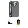 MARSİLYAN™- iPhone 14 Pro Max Kılıf Zirve Modern Prime - Siyah Buffer Cam Ekran Koruyucu + Bilvis Titan Kamera Lens - DNMR