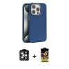 MARSİLYAN™- iPhone 14 Pro Max Kılıf Zirve Modern Prime - Siyah Buffer Cam Ekran Koruyucu + PVD Metal Kamera Lens - TU