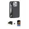 MARSİLYAN™- iPhone 14 Pro Max Kılıf Zirve Modern Prime - Siyah Buffer Hayalet Cam Ekran Koruyucu + Raze Metal Kamera Lens - GD