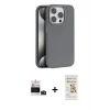 MARSİLYAN™- iPhone 14 Pro Max Kılıf Zirve Modern Prime - Siyah Mat Seramik Nano Ekran Koruyucu + Bilvis Titan Kamera Lens - DNMR