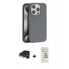 MARSİLYAN™- iPhone 14 Pro Max Kılıf Zirve Modern Prime - Siyah Mat Seramik Nano Ekran Koruyucu + Gold Raze Metal Kamera Lens