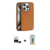 MARSİLYAN™- iPhone 14 Pro Max Kılıf Zirve Modern Prime - Siyah Polymer Nano Ekran Koruyucu + Bilvis Titan Kamera Lens - SH