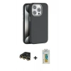 MARSİLYAN™- iPhone 14 Pro Max Kılıf Zirve Modern Prime - Siyah Polymer Nano Ekran Koruyucu + Raze Metal Kamera Lens - GD