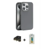 MARSİLYAN™- iPhone 14 Pro Max Kılıf Zirve Modern Prime - Siyah Polymer Nano Ekran Koruyucu + Raze Metal Kamera Lens - GD