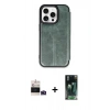 MARSİLYAN™- iPhone 14 Pro Max Kılıf Zirve Yansıma Serisi - Şeffaf 360 Full Body Arka Koruyucu + Bilvis Titan Kamera Lens - DNMR