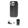 MARSİLYAN™- iPhone 14 Pro Max Kılıf Zirve Yansıma Serisi - Şeffaf 360 Full Body Arka Koruyucu + Bilvis Titan Kamera Lens - DNMR