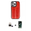 MARSİLYAN™- iPhone 14 Pro Max Kılıf Zirve Yansıma Serisi - Şeffaf 360 Full Body Arka Koruyucu + Gümüş Bilvis Titan Kamera Lens
