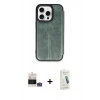 MARSİLYAN™- iPhone 14 Pro Max Kılıf Zirve Yansıma Serisi - Şeffaf Pasifik Cam Ekran Koruyucu + Bilvis Titan Kamera Lens - GS