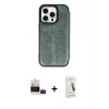 MARSİLYAN™- iPhone 14 Pro Max Kılıf Zirve Yansıma Serisi - Şeffaf Pasifik Cam Ekran Koruyucu + Bilvis Titan Kamera Lens - SH