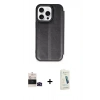 MARSİLYAN™- iPhone 14 Pro Max Kılıf Zirve Yansıma Serisi - Şeffaf Pasifik Cam Ekran Koruyucu + Bilvis Titan Kamera Lens - SH