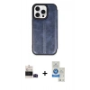 MARSİLYAN™- iPhone 14 Pro Max Kılıf Zirve Yansıma Serisi - Şeffaf Royal Nano Ekran Koruyucu + Bilvis Titan Kamera Lens - SH