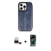 MARSİLYAN™- iPhone 14 Pro Max Kılıf Zirve Yansıma Serisi - Siyah 360 Mat Full Body Arka Koruyucu + Bilvis Titan Kamera Lens - GS