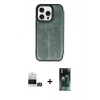 MARSİLYAN™- iPhone 14 Pro Max Kılıf Zirve Yansıma Serisi - Siyah 360 Mat Full Body Arka Koruyucu + Bilvis Titan Kamera Lens - GD
