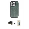 MARSİLYAN™- iPhone 14 Pro Max Kılıf Zirve Yansıma Serisi - Siyah 6D Mat Seramik Hayalet Nano Ekran Koruyucu + Gold Raze Metal Kamera Lens