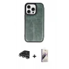 MARSİLYAN™- iPhone 14 Pro Max Kılıf Zirve Yansıma Serisi - Siyah Bilvis 3D Mat Cam Ekran Koruyucu + Raze Metal Kamera Lens - GS