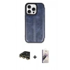 MARSİLYAN™- iPhone 14 Pro Max Kılıf Zirve Yansıma Serisi - Siyah Bilvis 3D Mat Cam Ekran Koruyucu + Raze Metal Kamera Lens - GD
