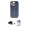 MARSİLYAN™- iPhone 14 Pro Max Kılıf Zirve Yansıma Serisi - Siyah Bilvis 5in1 3D Magic Cam Ekran Koruyucu + Raze Metal Kamera Lens - GS