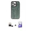 MARSİLYAN™- iPhone 14 Pro Max Kılıf Zirve Yansıma Serisi - Siyah Bilvis 5in1 5D Magic Hayalet Cam Ekran Koruyucu + Bilvis Titan Kamera Lens - SH