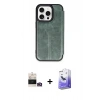 MARSİLYAN™- iPhone 14 Pro Max Kılıf Zirve Yansıma Serisi - Siyah Bilvis 5in1 5D Magic Hayalet Cam Ekran Koruyucu + Bilvis Titan Kamera Lens - GD