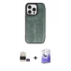 MARSİLYAN™- iPhone 14 Pro Max Kılıf Zirve Yansıma Serisi - Siyah Bilvis 5in1 5D Magic Hayalet Cam Ekran Koruyucu + Bilvis Titan Kamera Lens - GS