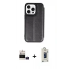 MARSİLYAN™- iPhone 14 Pro Max Kılıf Zirve Yansıma Serisi - Siyah Bilvis Hayalet Cam Ekran Koruyucu + Bilvis Titan Kamera Lens - DNMR