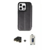 MARSİLYAN™- iPhone 14 Pro Max Kılıf Zirve Yansıma Serisi - Siyah Bilvis Hayalet Cam Ekran Koruyucu + Raze Metal Kamera Lens - GD