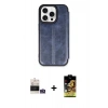 MARSİLYAN™- iPhone 14 Pro Max Kılıf Zirve Yansıma Serisi - Siyah Buffer Cam Ekran Koruyucu + Bilvis Titan Kamera Lens - GS