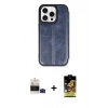MARSİLYAN™- iPhone 14 Pro Max Kılıf Zirve Yansıma Serisi - Siyah Buffer Cam Ekran Koruyucu + Bilvis Titan Kamera Lens - SH