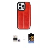 MARSİLYAN™- iPhone 14 Pro Max Kılıf Zirve Yansıma Serisi - Siyah Buffer Hayalet Cam Ekran Koruyucu + Bilvis Titan Kamera Lens - GS