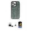 MARSİLYAN™- iPhone 14 Pro Max Kılıf Zirve Yansıma Serisi - Siyah Buffer Hayalet Cam Ekran Koruyucu + Bilvis Titan Kamera Lens - GS