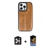 MARSİLYAN™- iPhone 14 Pro Max Kılıf Zirve Yansıma Serisi - Siyah Buffer Hayalet Cam Ekran Koruyucu + PVD Metal Kamera Lens - TU