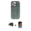 MARSİLYAN™- iPhone 14 Pro Max Kılıf Zirve Yansıma Serisi - Siyah Buffer Hayalet Cam Ekran Koruyucu + Raze Metal Kamera Lens - GD